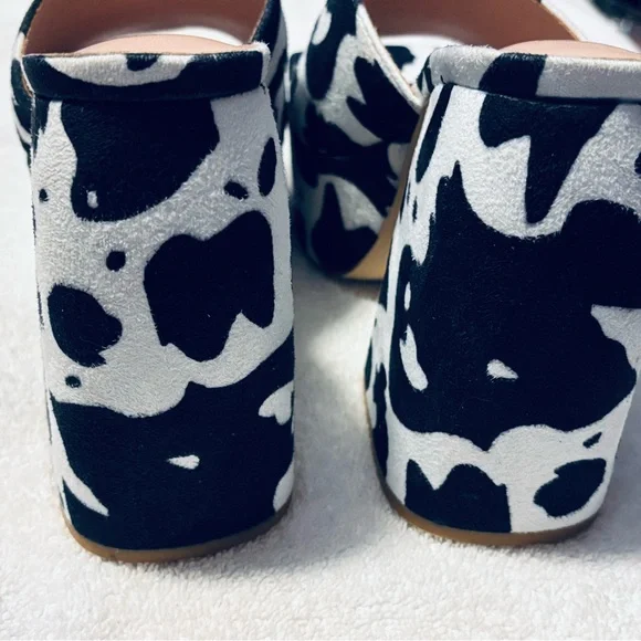 Brand New Amazing Holstein Cow Style Heels By MATA - Size 5.5 - box 16 - Picture 6 of 7